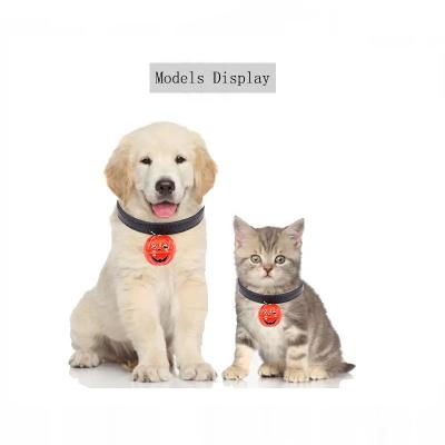 China Funny Bell Pet Viable Collar Halloween Cat Dog Can Hang Pull Collar Pet Supplies Dog Collar for sale