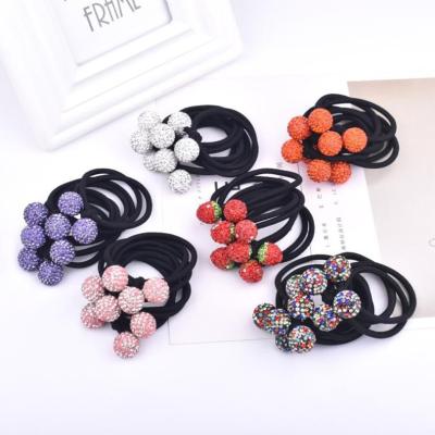 China Beautiful hair accessories, water drill ball and circle knotted girls' hair cheap hair accessories for sale