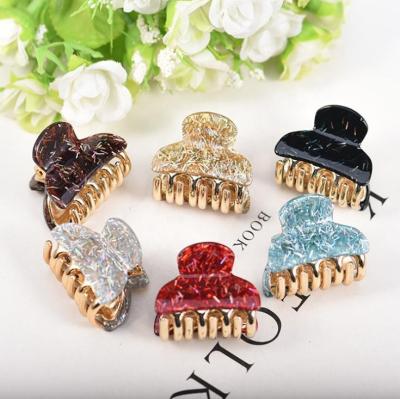 China Acrylic Hair Clip Women's Soft Fashionable Light Bar Hair Dish Hairpin Ponytail Hair Grip for sale