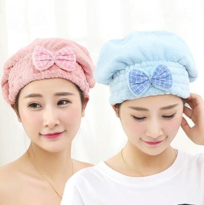 China Long Lasting Water Absorption Towel Fiber Dry Hair Superfine Quick Drying Towel Cap for sale