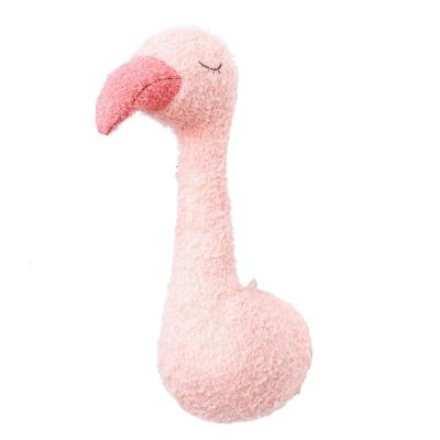 China New Style Kids Room Handmade Cotton Animal Head Ins Wall Hanging Opens Flamingo for sale