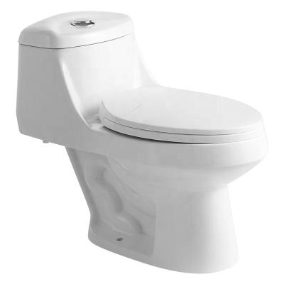 China Double-Flow Wholesale Cheap Custom Luxury Bathroom Sanitary Ware Ceramic Material One Piece Toilet for sale