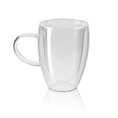 China Double Wall Coffee Cup Borosilicate Glass Viable Insulated Lead Free Coffee Mug for sale