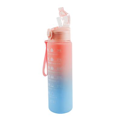 China 2 Liter Plastic Water Bottles Outdoor Sports Gym Water Bottle Viable Clear Plastic Water Bottle With Time Marker for sale