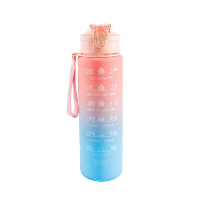 China Manufacturer 1000ML Sustainable Promotion Water Bottle Plastic Best Selling Custom Logo Recycled Colorful Drinking Bottle for sale