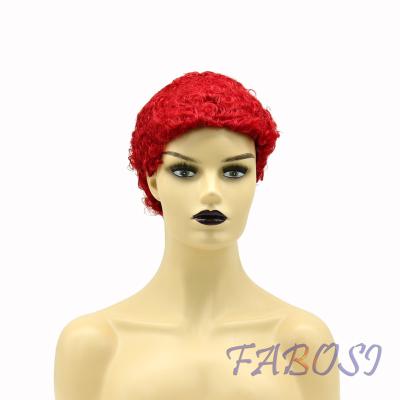 China Swiss Lace Women's Wigs Braided Wigs Women's Short Curly Hair Headwear for sale