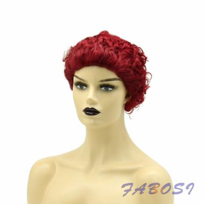 China Wholesale Water Wave Cheap Price Short Hair Wig Ready To Ship Peripheral Wave T-neck Lace Curling Wig for sale