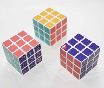 China Magnetic Stickers Third-order Children's Educational Toys Puzzles Cube Game 3x3x3 Magic Cube for sale