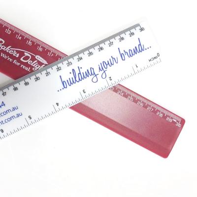 China PTRL-001 30cm Plastic Straight Plastic Ruler for sale