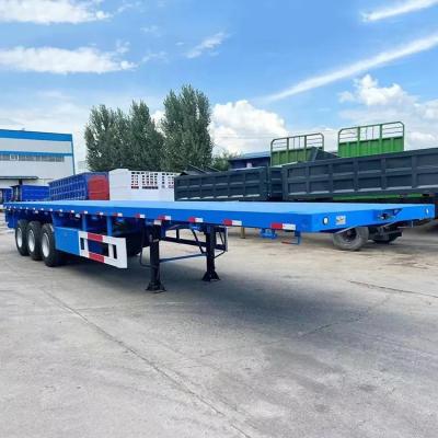 China Truck Trailer Factory Price 40 Ton Payload 2 Axle 3 Axle Flatbed Semi Trailers for sale for sale