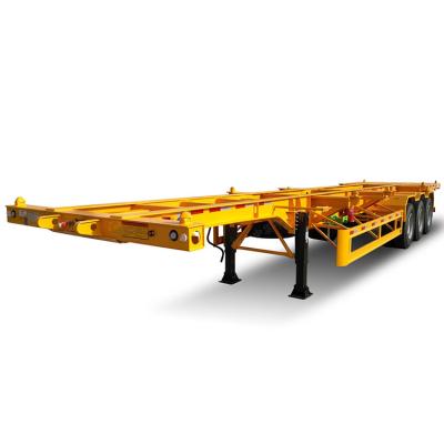 China Truck Trailer Factory Price New 40 ft Shipping Container Trailer Semi Skeleton Container Trailer for Sale for sale