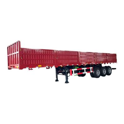 China Truck Trailer Brand New 3 Axles 40 Ton Bulk Cargo Container Trailer Sidewall Side Board Semi Trailer for sale