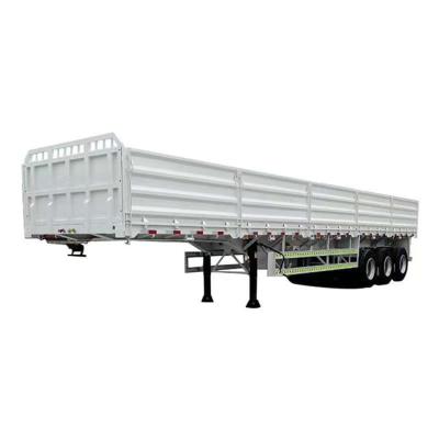 China Truck Trailer Low price Sidewall Cargo flatbed Low Flatbed flat bed Truck semi trailer for sale