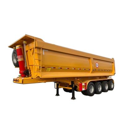 China Truck Trailer 4 axles 45cbm 5 axles 60cbm rear dump semi trailer end dump truck hydraulic tipping trailer for sale for sale