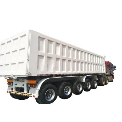 China Truck Trailer Dump Semi-Trailer After dump trailer sales Africa 80 tons 5 axles for sale