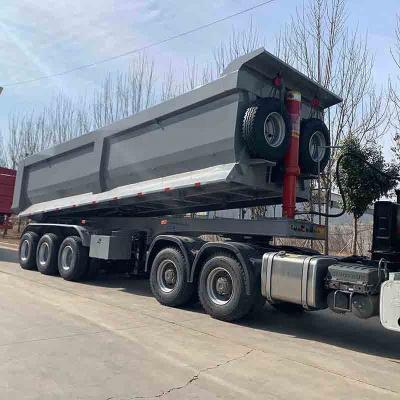 China Truck Trailer Heavy Duty U Shape 3 Axle Rear Dump Semi Trailer for sale for sale