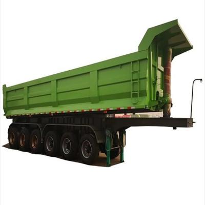 China Truck Trailer 45 cubic 6 Axles 80-100 Tons Rear tipping trailers tipper dump semi truck trailer for sale for sale