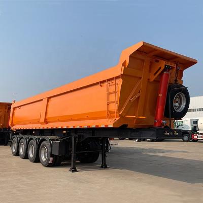 China Truck Trailer Heavy Duty U Shape Semi Tipper Trailers 4 Axle Dump Trailer Tipper for sale