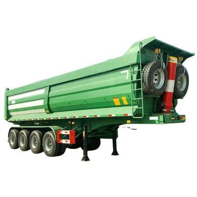 China Truck Trailer Hydraulic Rear Dump Trailer 4 Axles U Shape Tipper Semi Trailers End Dump Truck Trailer For Sale for sale