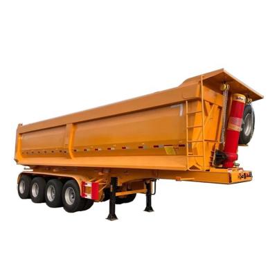 China Truck Trailer Heavy Duty 4 Axles 60-80 Tons Hydraulic Tipper Trailer Aluminum Dump Trailer Dump Semi-Trailer for sale