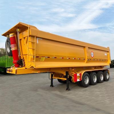 China Truck Trailer Good Price 45 Cubic Meters Semi Trailer Hydraulic Dump Truck Trailer for sale