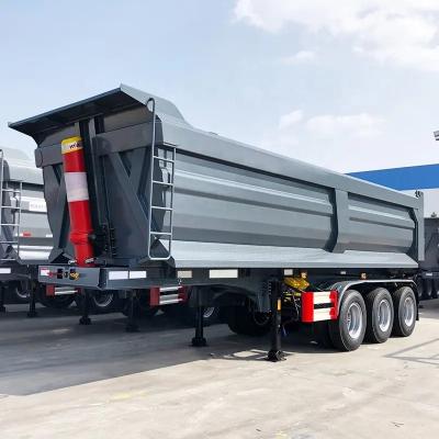 China Truck Trailer 2 Axles 3 Axles Dump Semi Trailer 28cbm Tipper Trailer for sale