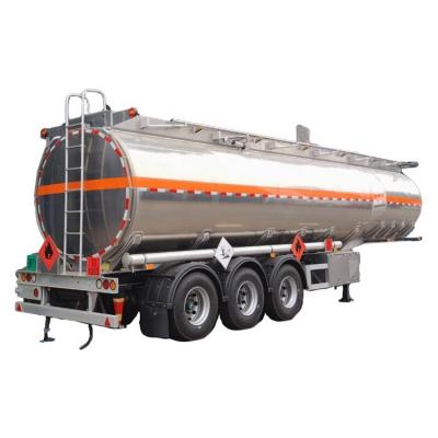 China Truck Trailer Heavy Duty 3 Axles Aluminium Oil Fuel Transport Tanker Truck Semi Trailer Fuel Truck With Full Tank Trailer for sale