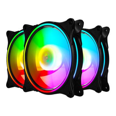 China Silent Computer Case High Performance DC 120mm Computer Case Fan with Remote Controller Set RGB Fans Cooling for Gamer for sale