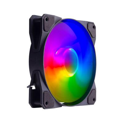 China Computer Case In Stock Slient LED 120mm 120mm Fan 6pin PC Accessible RGB Fan 12v 12025 RGB Fan With Controller for sale