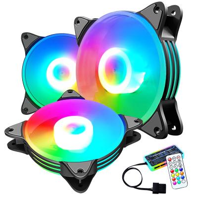 China Hot Sale Computer Case Computer Case Cooler 120mm RGB Control RGB Color Changing LED Symphony Cooling RGB Mute Fan for sale