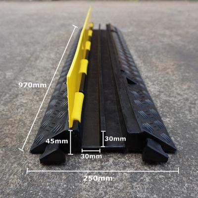 China Durable Outdoor Super Lightweight Cable Cross 2 Channel Cable Cover 2 Way Cable Protector for sale