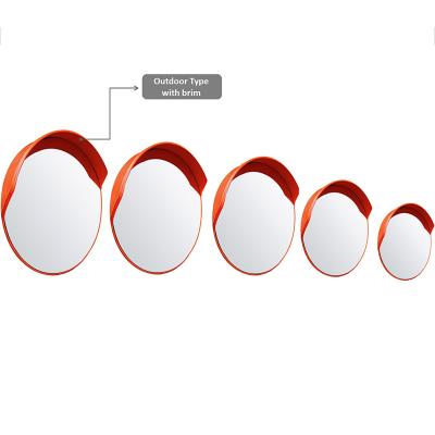 China Ourdoor Traffic Polycarbonate 80cm 100 Cm Exterior Circular Convex Mirror for sale