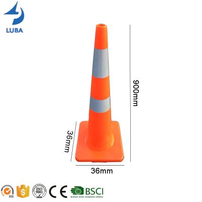 China Manufacture High Visible Traffic Safety Top Sale 900mm Road Cone PVC Traffic Cone for sale