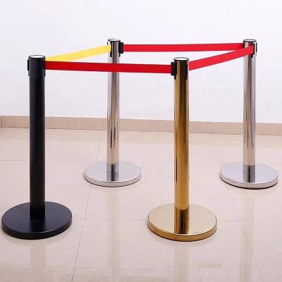 China Stainless Steel Bank Customized Rack Pole Crowd Control Barrier Safety Isolation Belt for sale