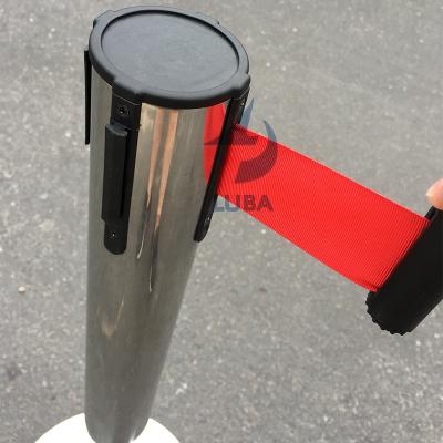 China Bank Traffic Crowd Control Retractable Barrier / Barricade Isolation Pedestrian Belt for sale