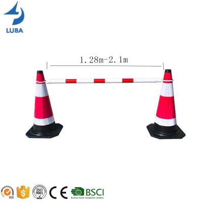 China Portable Expandable Reflective Retractable Barrier Safety Retractable Cone Safety Traffic Cone Expandable Bar for sale