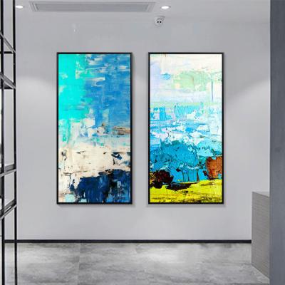 China Vertical Aisle Art Wall Painting Stair Abstract Modern Minimalist Porch Version Wall Painting High End Mural for sale