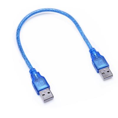 China Bold COMPUTER Shield 30CM USB Male To Public Blue Double Headed USB Cable USB Cable Recording Data Cable for sale