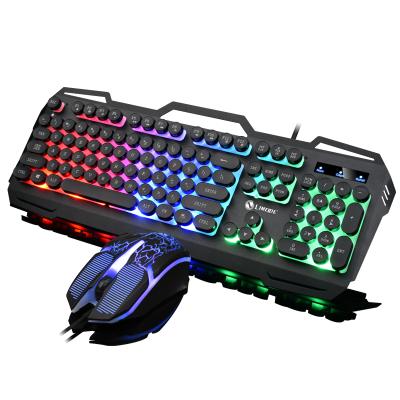 China Retro punk T22 Wired Professional Gaming 104 Keys Latest Keyboard Combos Home Notebook Desktop Computer T22 Keyboards for sale