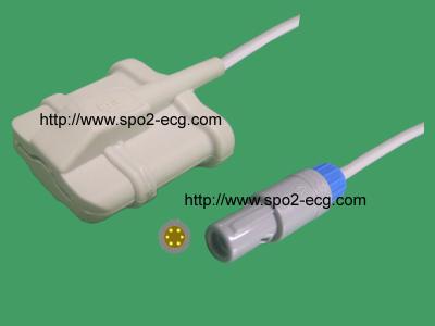 China KEMP_KP-900C/900B_Adult silicone soft, redel 6pin spo2 sensor for sale