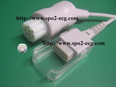 China OXY-C3_Datex round 10pin>>DB9F spo2 sensor extension cable for sale