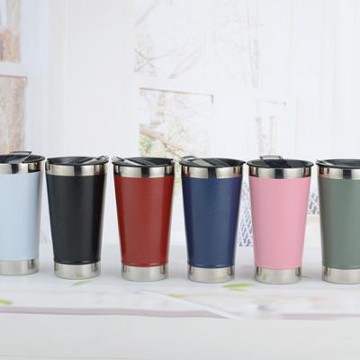 China Sustainable Custom Logo 20 Ounce Double Wall Stainless Steel Mugs Classic Insulated Travel Beer Mug Tumbler for sale