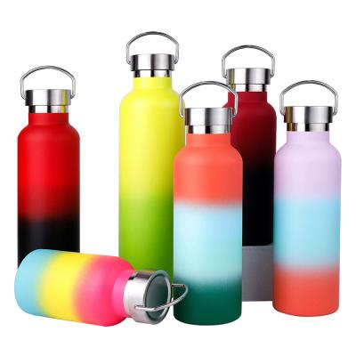 China PORTABLE Custom Logo Double Wall 750ml 1000ml Vacuum Flask 304 Stainless Steel Water Bottle for sale