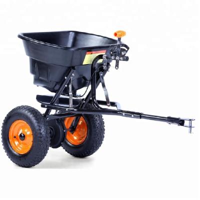 China High Efficiency 36KG/80LB/29L Tow Behind Seed Fertilizer Salt Spreader For Garden Farm Use for sale