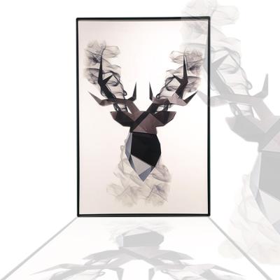 China New Classic/Postmodern Wall Animal Paintings For Wall Frame Hotel Artwork Abstract Dark Titanium Painting Modern Art Painting On Canvas for sale