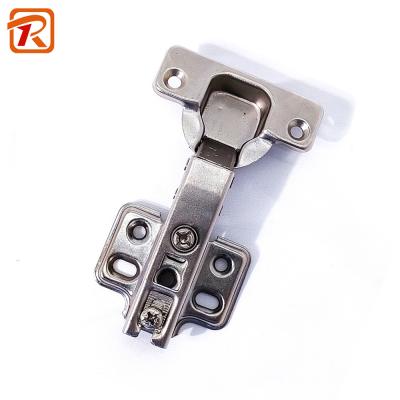 China Contemporary Nickel Plated Iron Metal Invisible 3D Kitchen Fixed Foot Cabinet Door Furniture Soft Narrow Hidden Hinges for sale