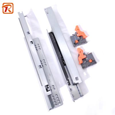 China Metal Cabinets Soft Closing Undermount Drawer Slide Rail Full Soft Closing System Extension for sale