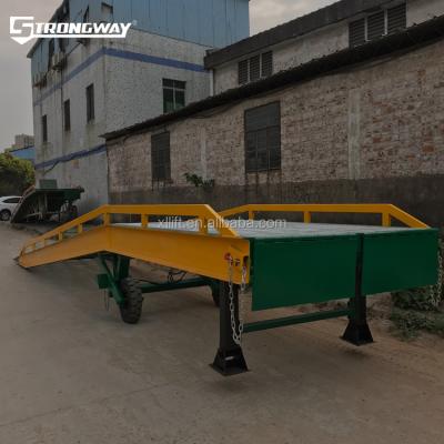 China Factory Strongway 6ton Truck Truck Portable Heavy Duty Load Ramps Forkliftr Ramps Hydraulic Loading Ramp For Truck for sale