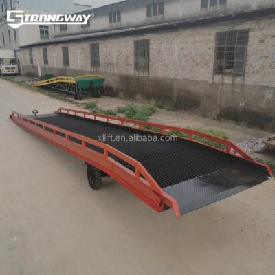 China Factory strongway 6tons factory unloading strong mobile yard ramp loading ramps high hydraulic loading ramps for trucks for sale