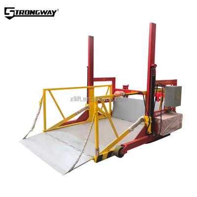 China Strongway 2ton Factory Dock Mobile Warehouse Container High Quality Ramps With Heavy Duty Ramp For Forklift for sale